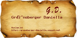 Grünsberger Daniella névjegykártya